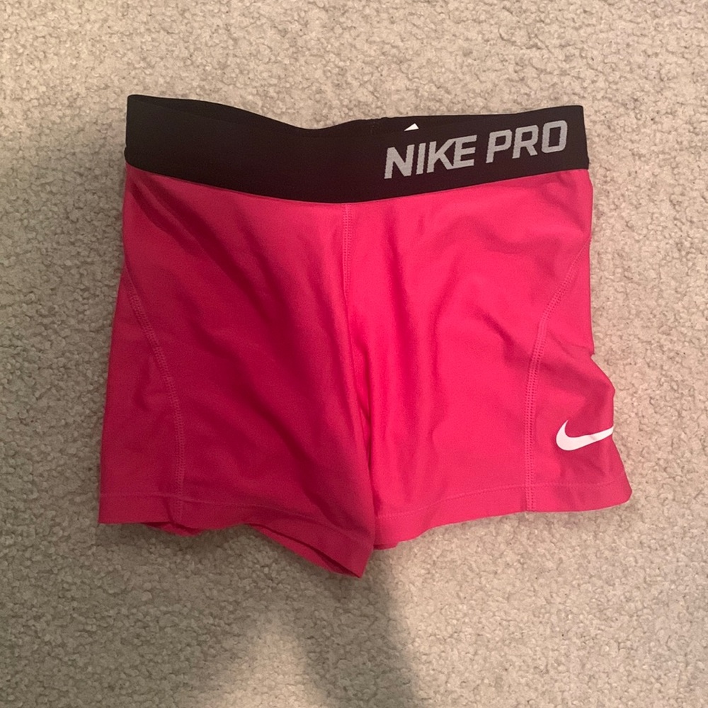 Pink Nike Pro Shorts, size M